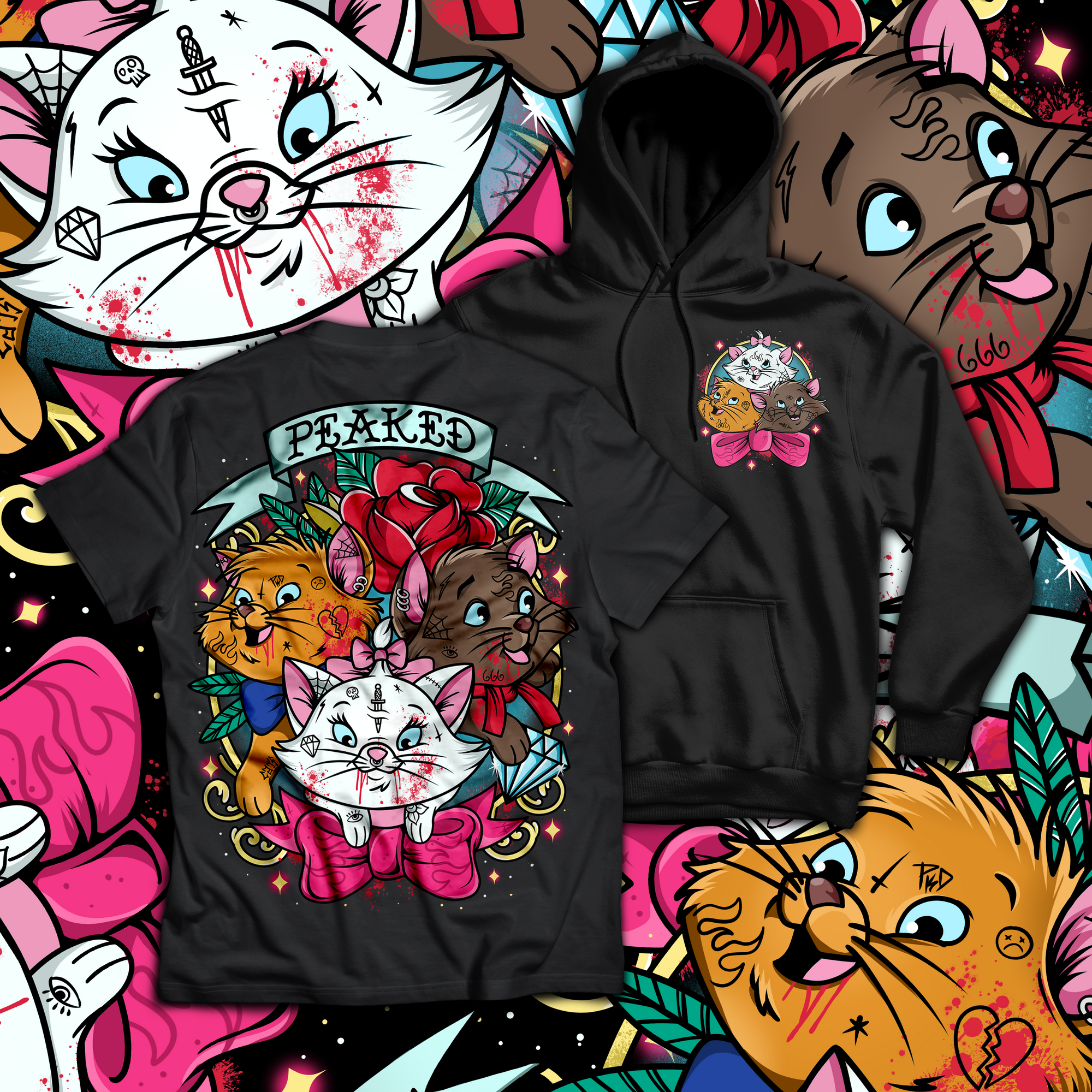 Cat Gang T Shirt / Hoodie
