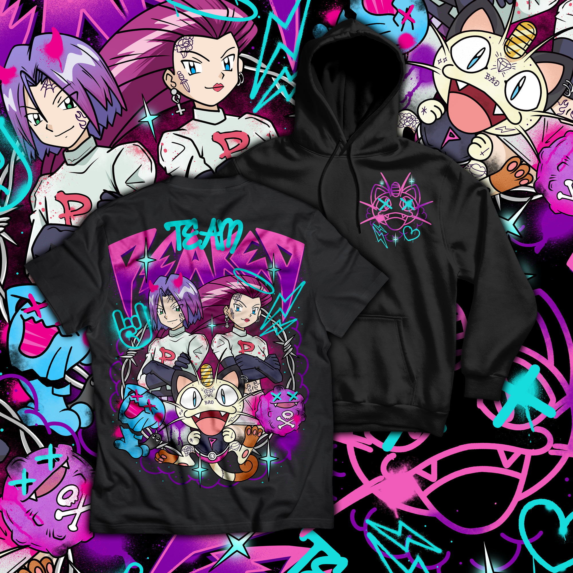 Team Peaked T Shirt / Hoodie