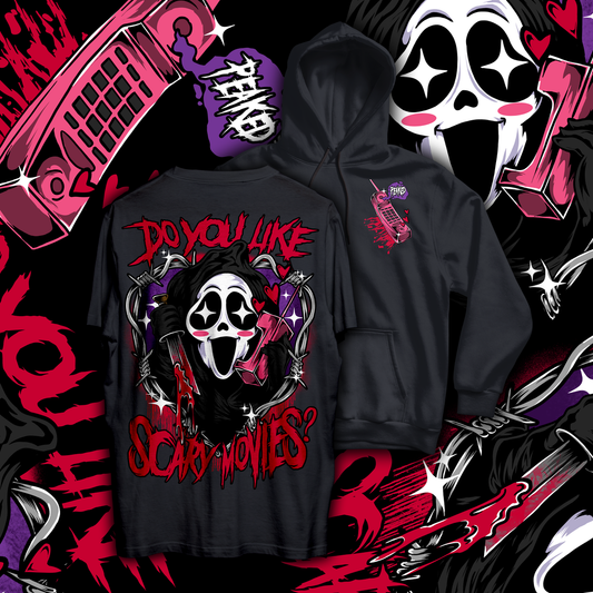 Barbed Heart tee back print and hoodie chest print