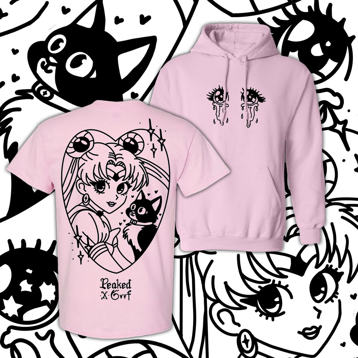 Peaked X Goof 'Moon' T Shirt / Hoodie